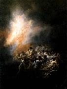 Francisco de goya y Lucientes Fire at Night Norge oil painting reproduction